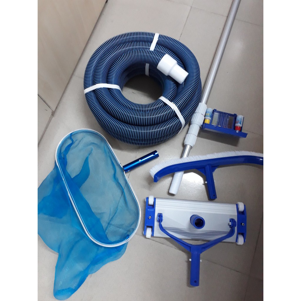 DÂY HÚT NƯỚC BỂ BƠI LOẠI TỐT dài  9m dày 2 lớp/ thiết bị vệ sinh hồ bơi/ khớp kết nối D38mm/bền đẹp