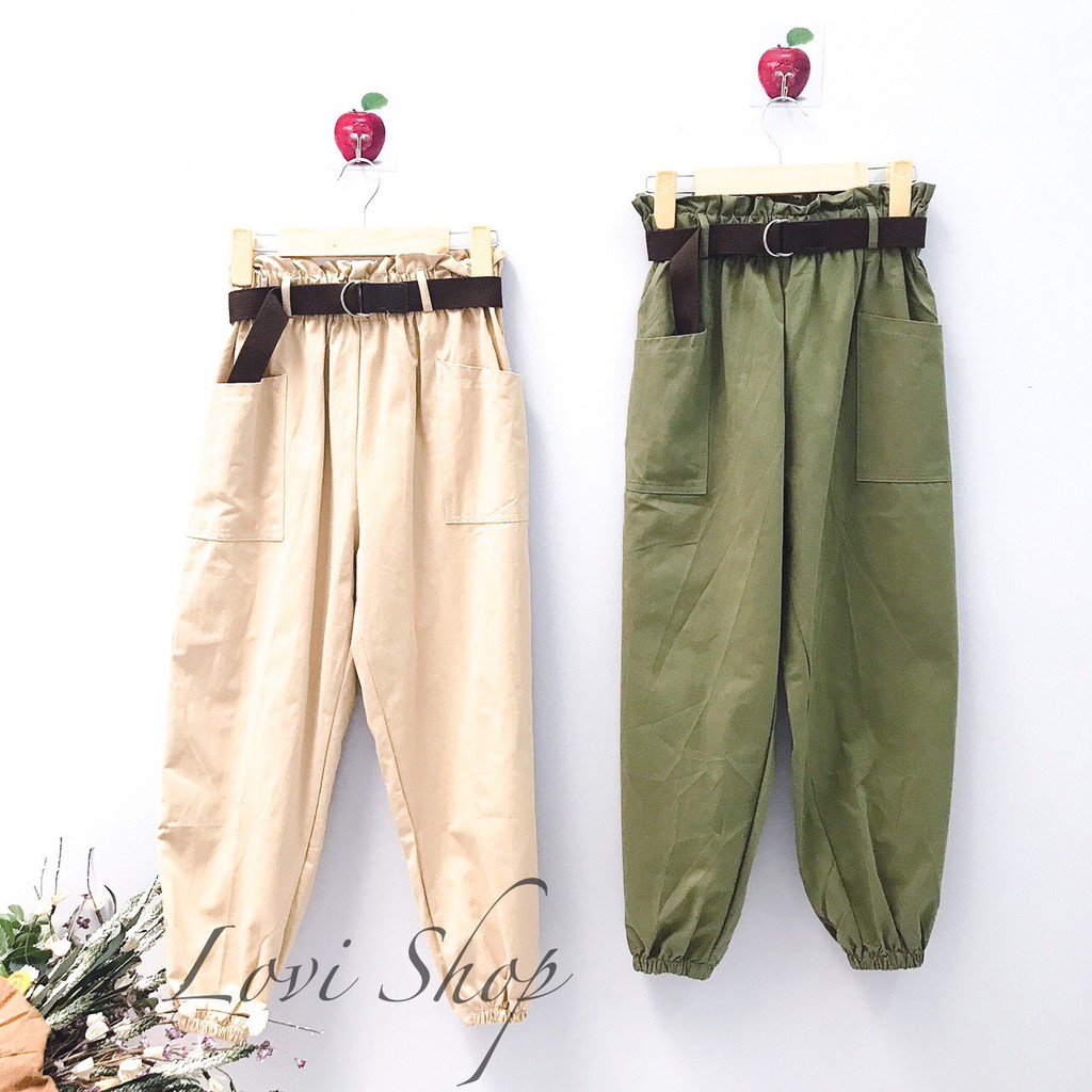 Quần kaki kèm nịt