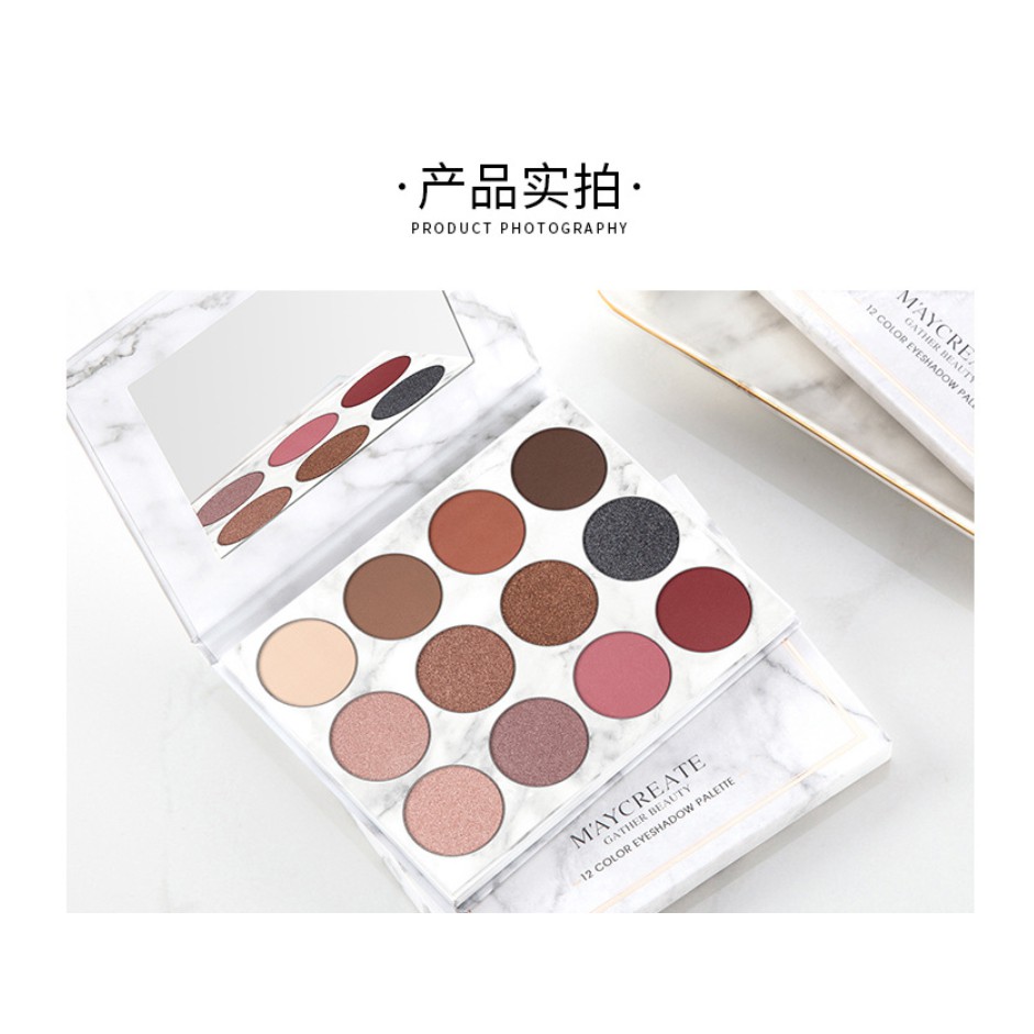 Bảng màu mắt 12 màu của Maycreate Gather Beauty