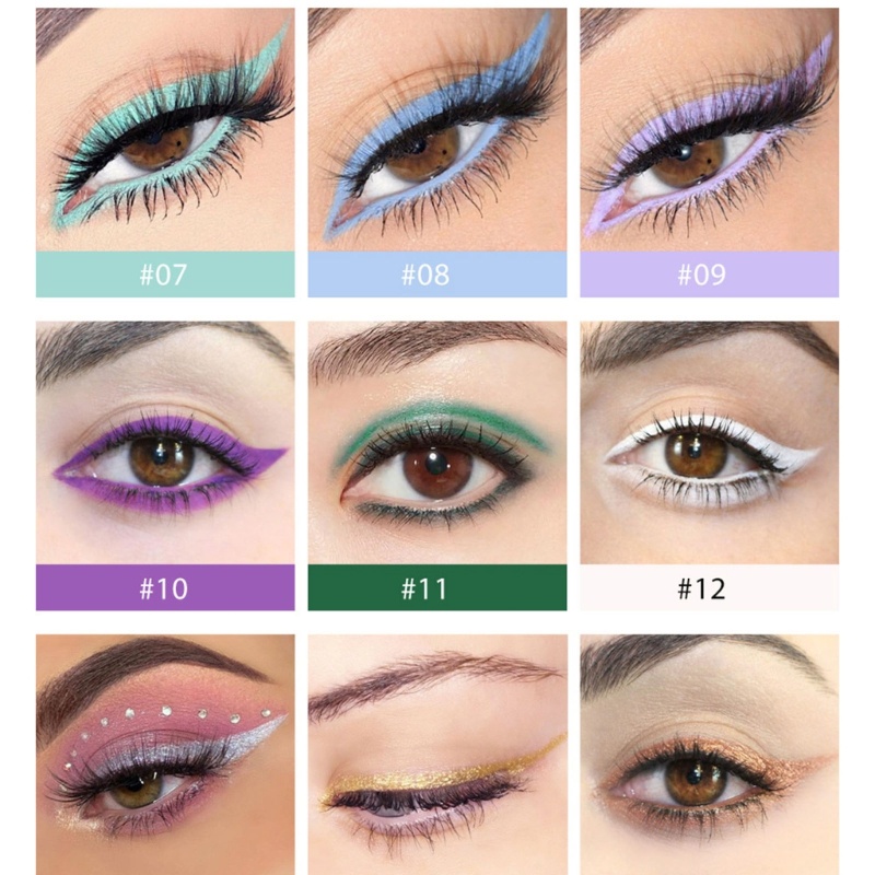 Bút Kẻ Mắt Dạng Gel Chống Nước Lâu Trôi 20 Màu Tùy Chọn