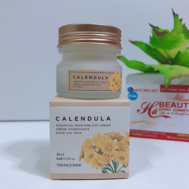 [The Face Shop AUTH] Kem dưỡng mắt Sáng mịn làm Dịu da Calendula Essential Moisture Eye Cream 20ml TFSN20 | BigBuy360 - bigbuy360.vn
