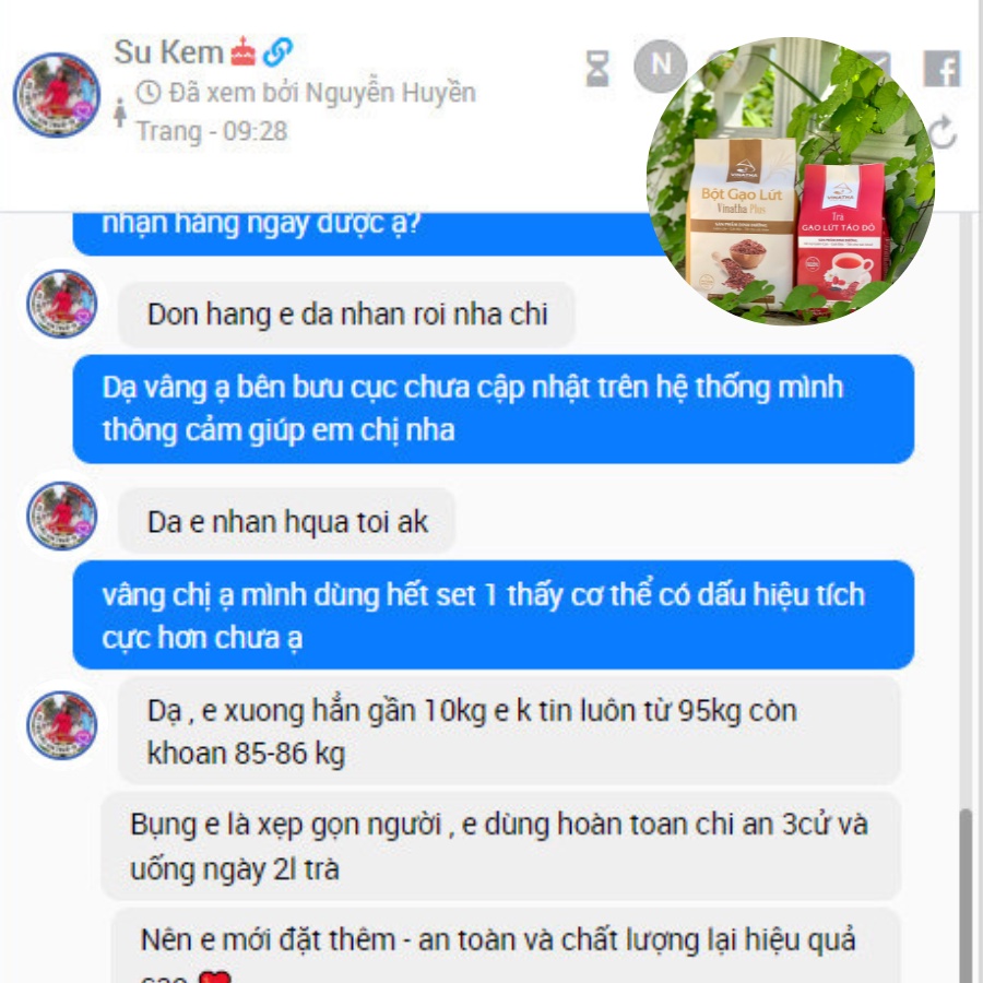 3 Set Bột Trà Gạo Lứt Ăn Kiêng Giảm Cân VIP Vinatha - 4620gr
