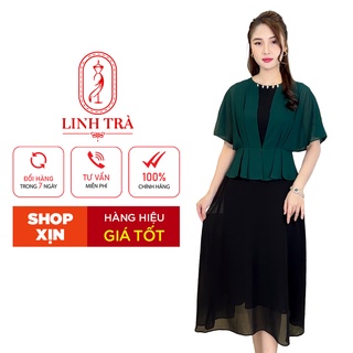 Đầm Trung Niên  Linh Trà  TM 530 Bigsize Màu Sắc Trẻ Trung Tươi Sáng Họa