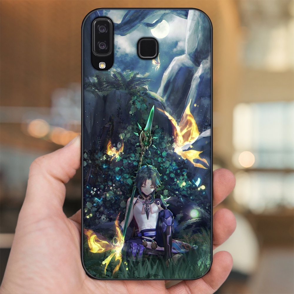 Ốp lưng Samsung A8 Star viền đen in hình Xiao Genshin Impact