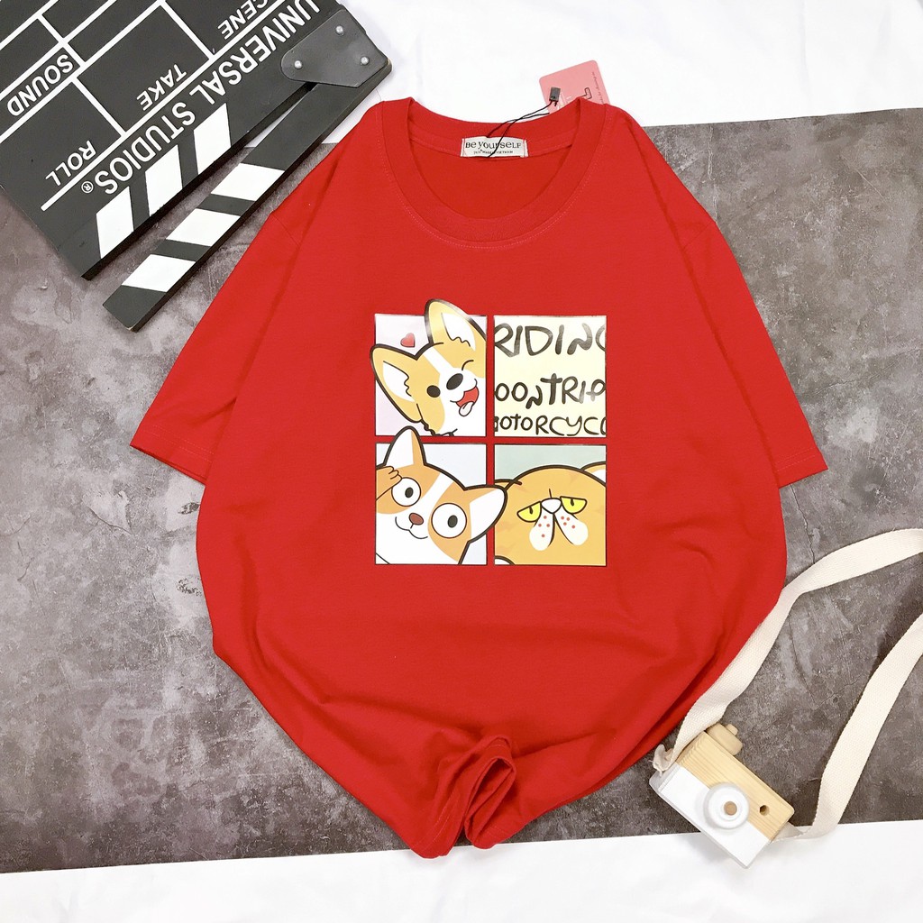 [HÌNH THẬT TỰ CHỤP] - Áo thun tay ngắn Be Yourself unisex size M L XL - CHÓ CORGI