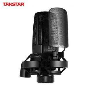 Bộ micro thu âm chuyên nghiệp TAKSTAR TAK35 có tấm chắn gió kim loại và giá giữ bảo vệ cao cấp