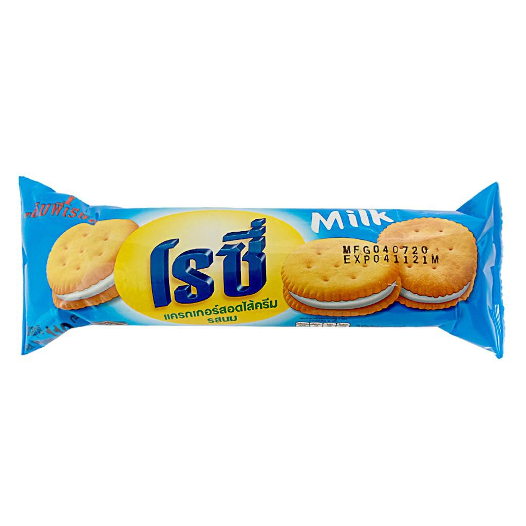 Bánh quy giòn nhân kem sữa ROSY 100gr - bánh quy Thái Lan không chất bảo quản - Biscuit sandwich crackers milk