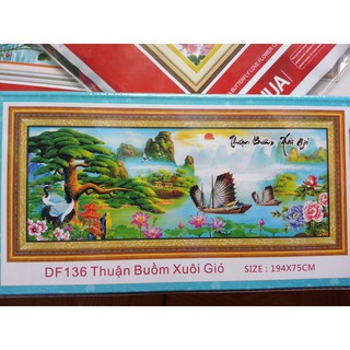 Tranh đính đá phong cảnh non nước hữu tình DF136