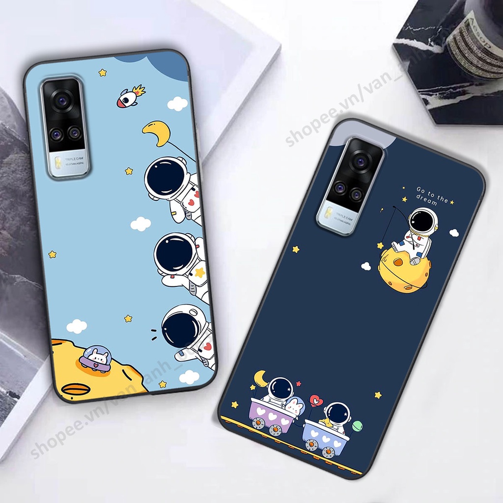 Ốp Vivo Y51 2020 hình bầu trời, phi hành gia đẹp, ốp lưng điện thoại vivo viền dẻo cao cấp