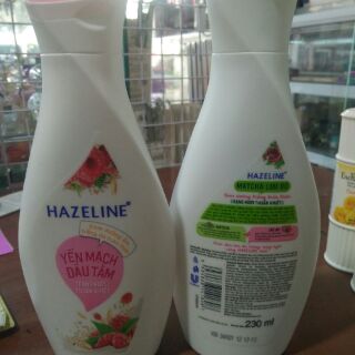Dưỡng thể Hazaline lựu đỏ 230ml ( chai xanh )