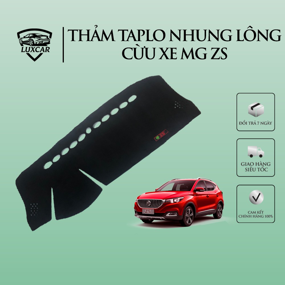 Thảm Taplo Nhung Lông Cừu MG ZS - 3 Lớp Chống Trượt LUXCAR