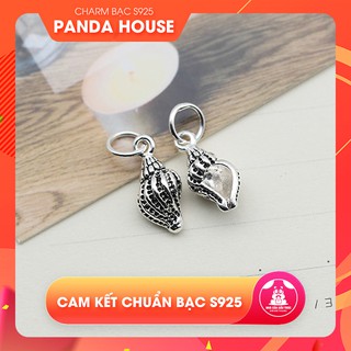 Charm bạc s925 hình vỏ ốc size 7x15mm (charm treo) - Panda House