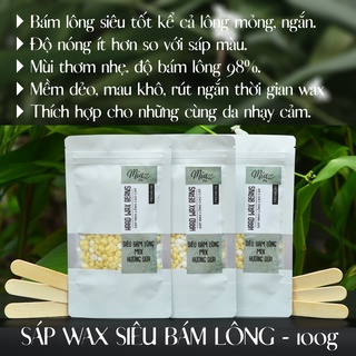(Tặng que lấy sáp) Sáp wax lông nóng cao cấp siêu bám lông mix sữa dừa  100g
