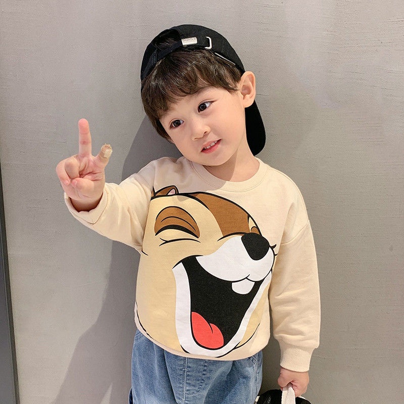 Áo khoác Áo Sweater in họa tiết hoạt hình phong cách Hàn quốc cho bé trai