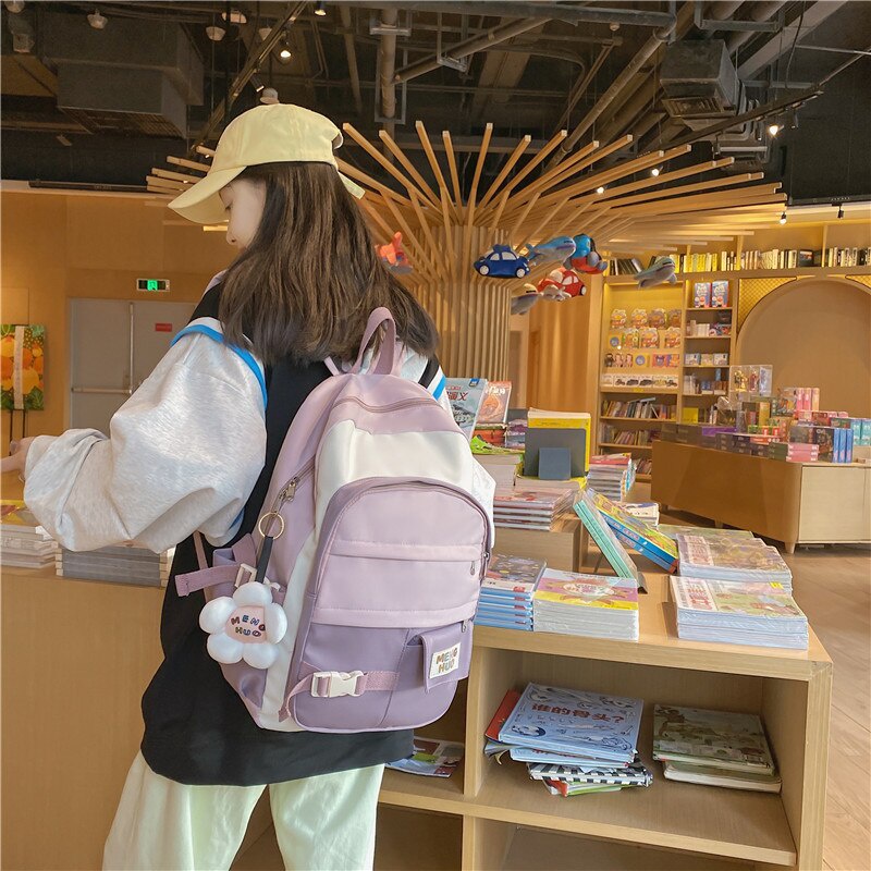 Ba Lô Đi Học/Du Lịch/Đựng Laptop Dung Tích Lớn 2022 Phong Cách Harajuku Nhật Bản Dễ Thương Chất Lượng Cao Cho Nữ
