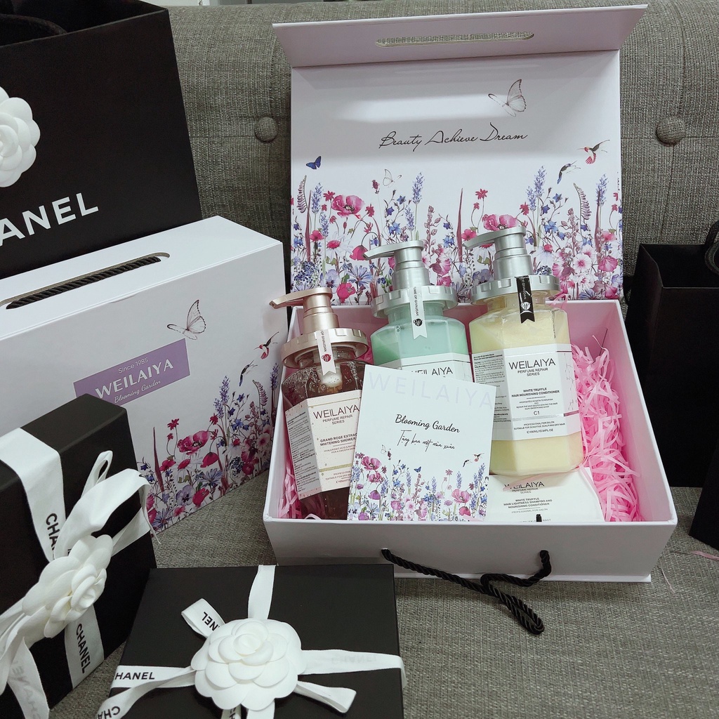 Hộp quà hồng Weilaiya tặng 20/10 sang trọng, tinh tế