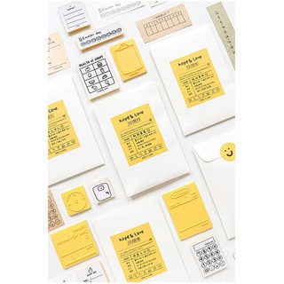 6 mẫu - Set 3 Con dấu Silicon Stamp - Hope & Love - Trang trí sổ, bullet journal, planner