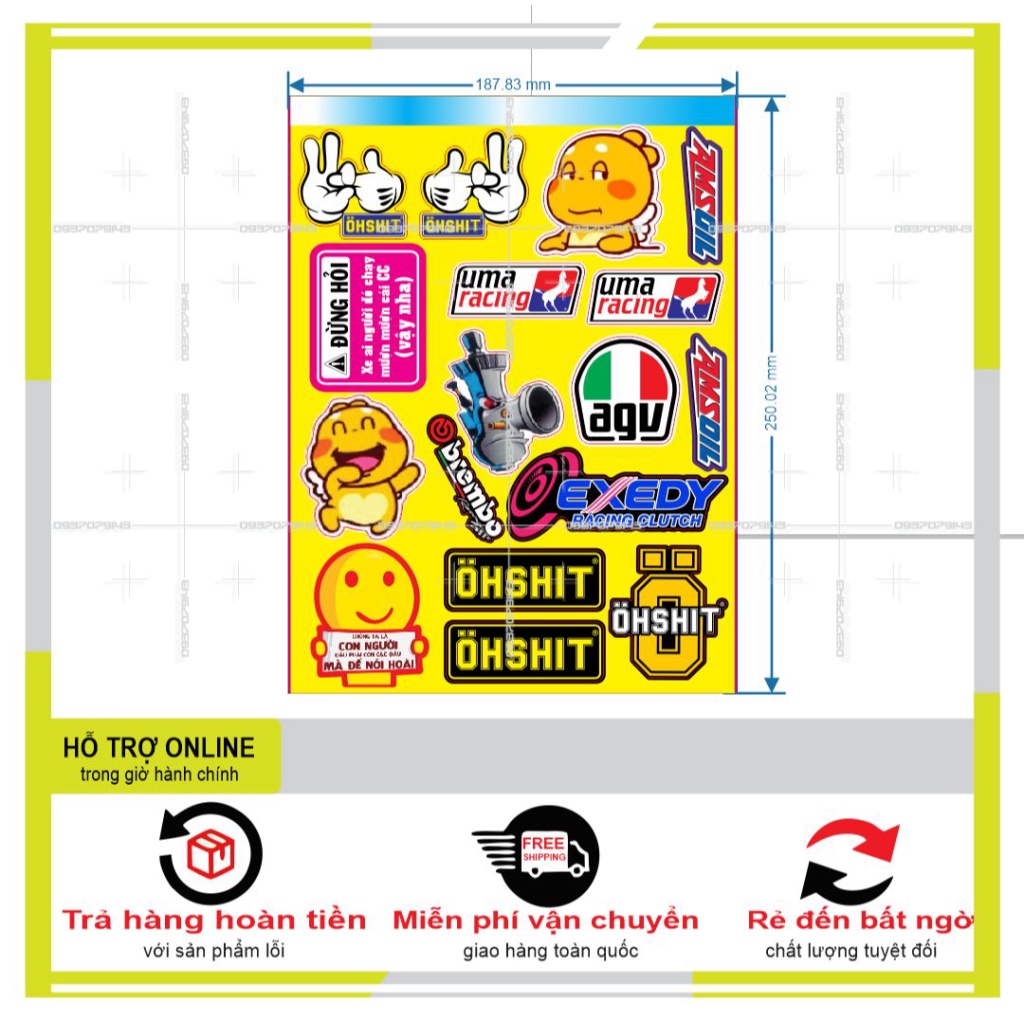 LOGO STICKER DÁN XE MÁY M37 - SHINDECAL2