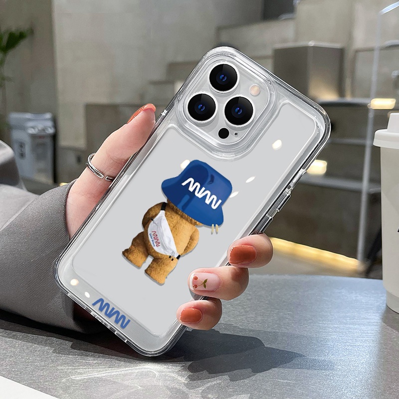 Ốp Điện Thoại DecoPhone Acrylic Họa Tiết Gấu Cho iphone 6s 7 8 plus x xs xr 11 12 13 14 15 max pro