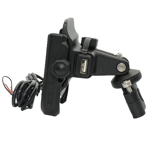 GIÁ ĐỠ ĐIỆN THOẠI MOTOWOLF CÓ SẠC GẮN CHÂN KÍNH