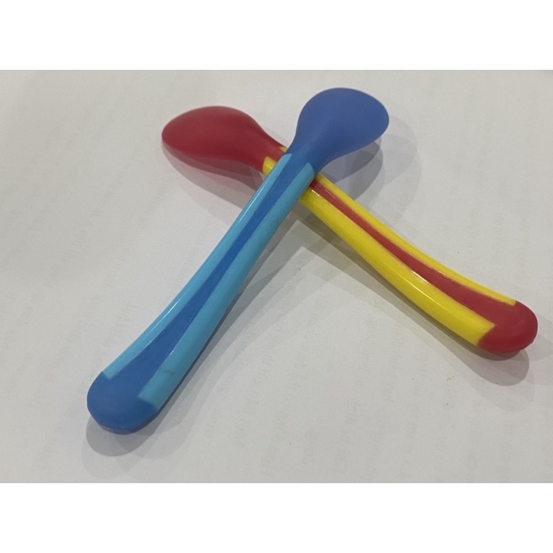 Muỗng ăn dặm báo nóng - muỗng ăn dặm silicone siêu mềm mịn cho em bé