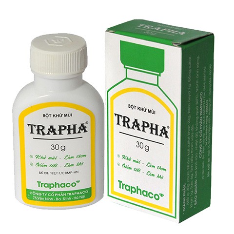 Bột khử mùi Trapha - Hỗ trợ điều trị hôi nách, hôi chân, giúp khử mùi, sát trùng