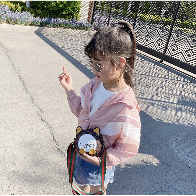 Túi thời trang đeo chéo trẻ em hoạt hình dễ thương cho bé gáipo