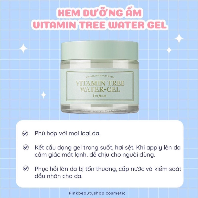 Kem dưỡng I’m From Vitamin Tree Water Gel cấp nước dưỡng ẩm