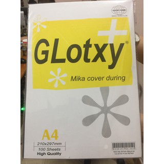 Bìa mika, bóng kính trung Glotxy A4  (100 tờ/tập)