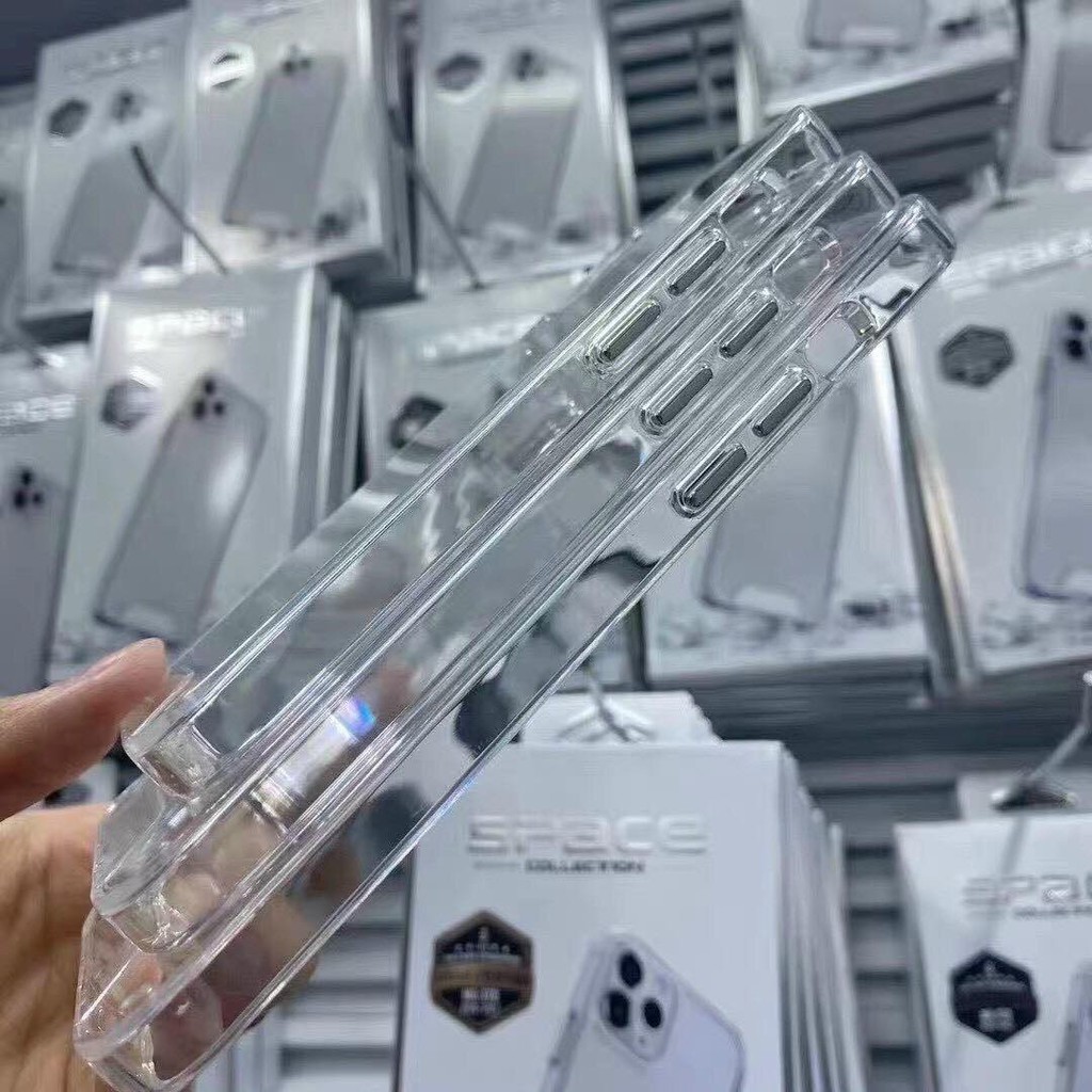 Ốp lưng trong suốt iphone 14 pro max 12 pro max 13 pro max X Xs Max 11 pro max 7 8 Plus hiệu SPACE không ố vàng