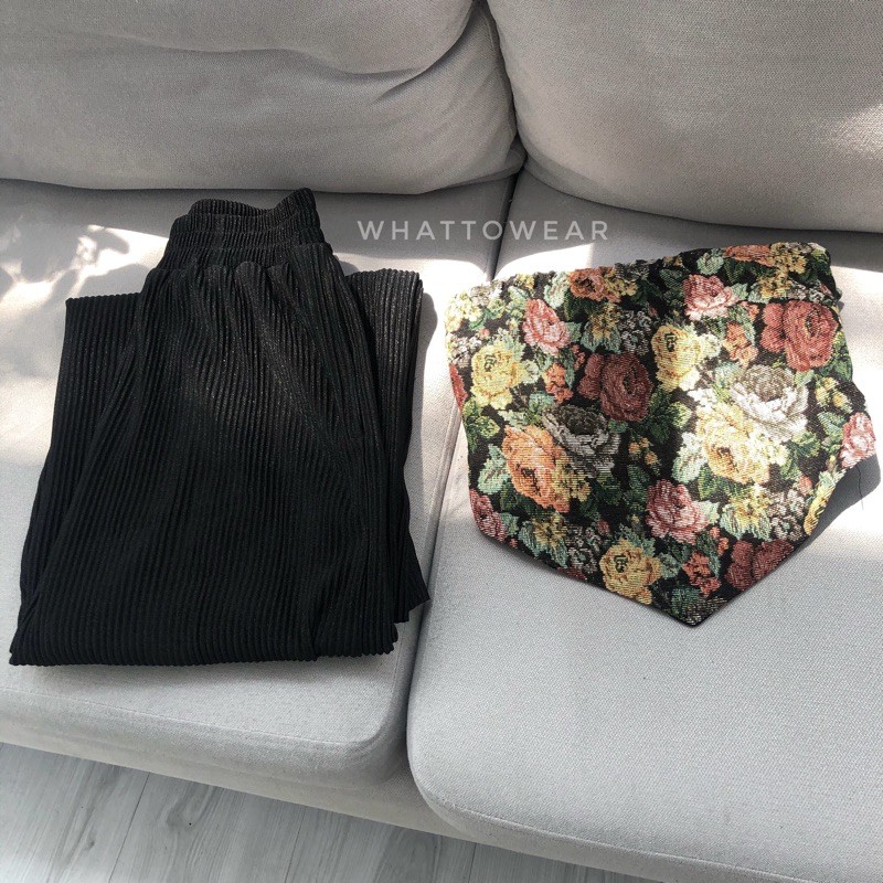 Áo yếm hoa gấm lưng thun | BigBuy360 - bigbuy360.vn