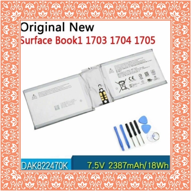 Pin Laptop Microsoft Surface Book 1 2 1703 1704 1705 1832 13.5" G3HTA020H G3HTA044H BATTERY.