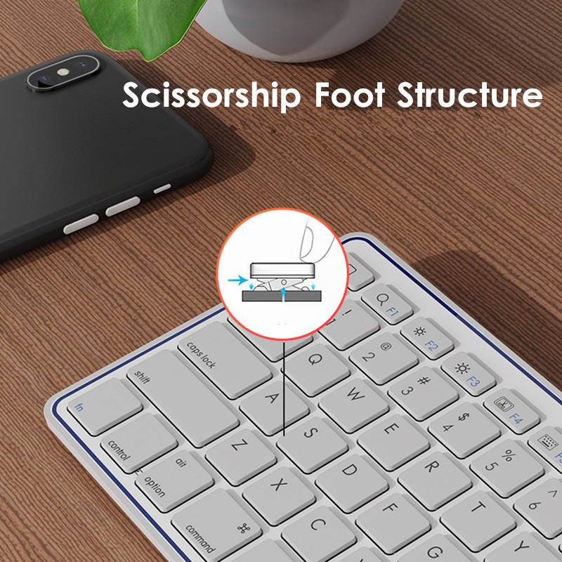 Bàn Phím Bluetooth Không Dây C109D Siêu Mỏng 78 Phím Thích Hợp Cho Điện Thoại / Máy Tính Bảng / Laptop