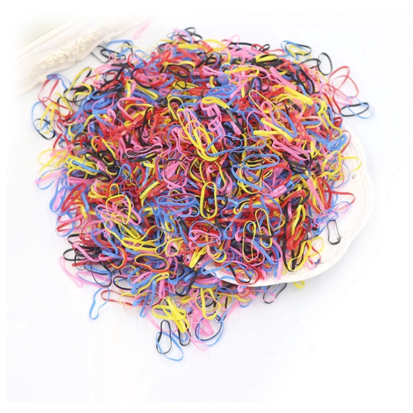 SANRIO Túi 200 / 500 Dây Chun Buộc Tóc Mini Co Giãn Bằng Poly Trong Suốt Màu Sắc Dễ Thương Cho Nữ