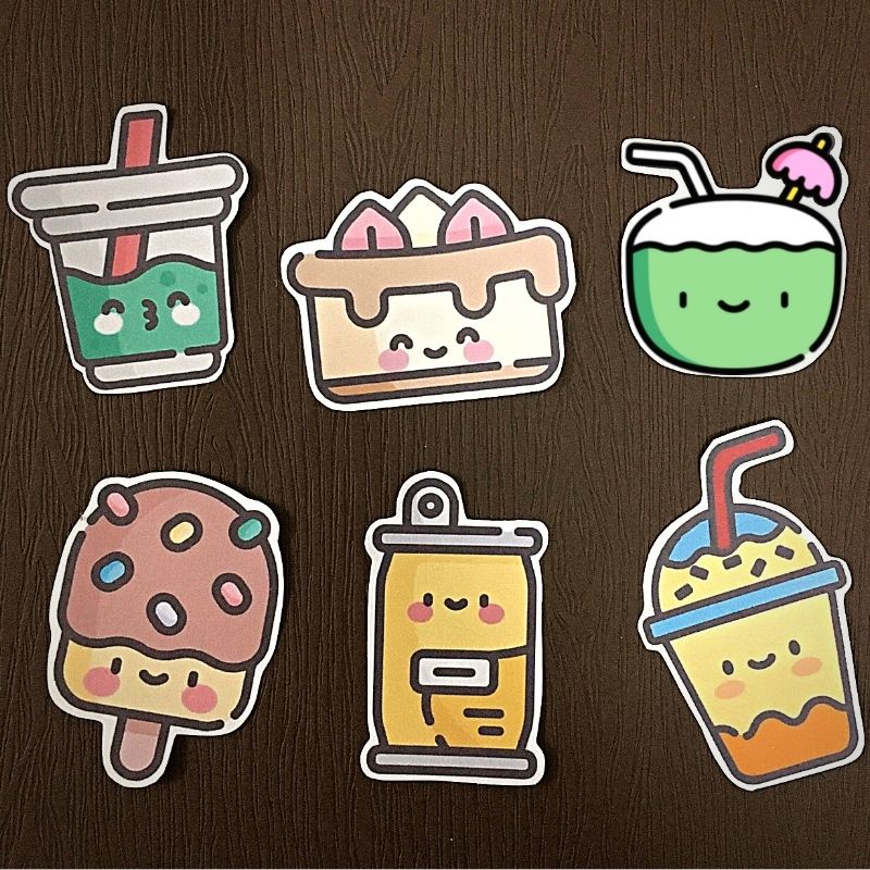 Sticker decal  trang trí cực dễ thương theo chủ đề