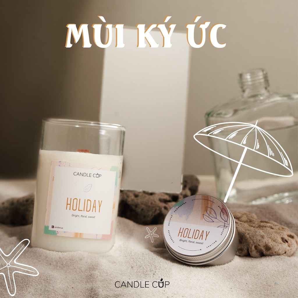Nến thơm Candle Cup Agaya Size M - Sáp cọ và tinh dầu thiên nhiên cao cấp - An toàn cho người sử dụng