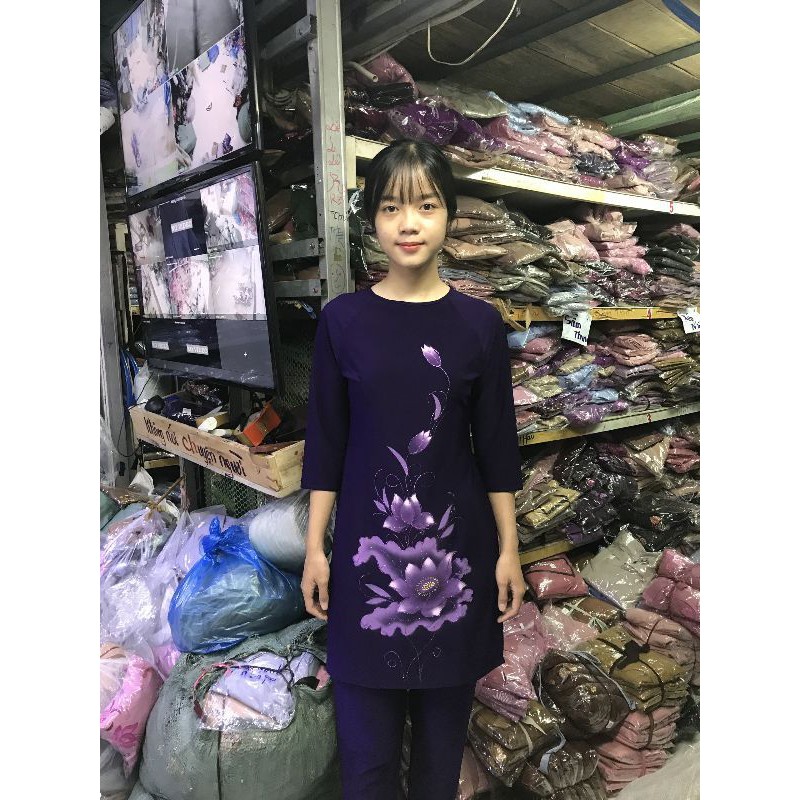 Bộ thun dài đi chùa vẽ 3d