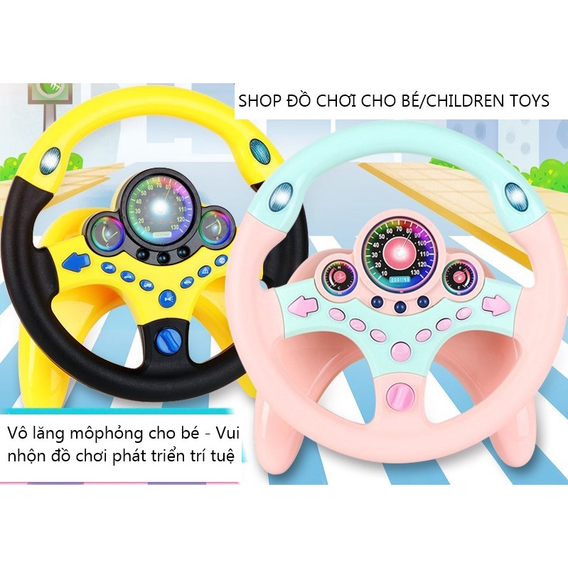 Tay lái ô tô mô phỏng cho bé - Tay lái ô tô vô lăng đồ chơi