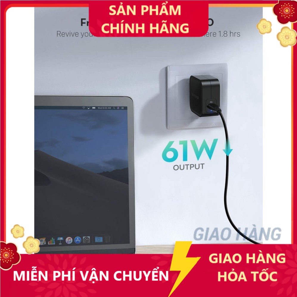 [Chính hãng ] Sạc RAVPower Type C - 61w - GaN (RP-PC112) - HSHOP365