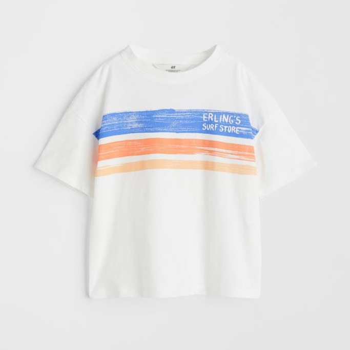 Áo phông cộc tay HM chất cotton cho bé trai 12-32kg - Lagim House