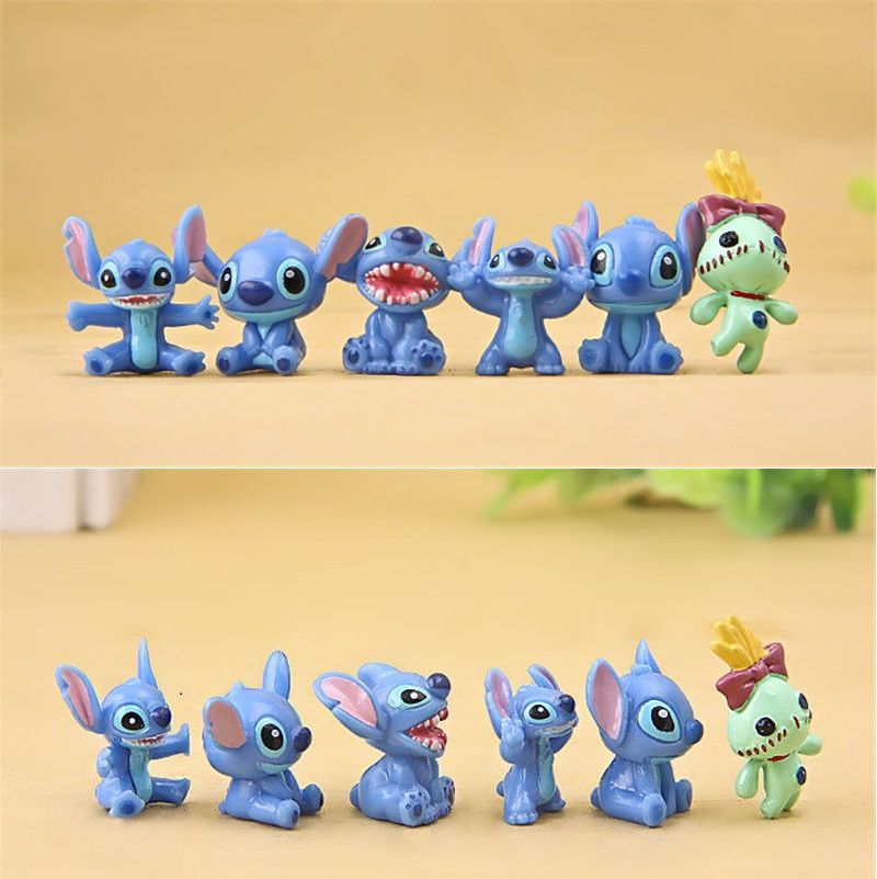 DISNEY 【Hàng Có Sẵn】Bộ 12 Tượng Mô Hình Nhân Vật Lilo &amp; Stitch 3.5cm Làm Quà Tặng Cho Bé