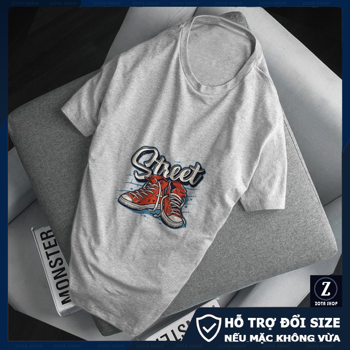 BST Áo thun nam trắng cộc tay cổ tròn in 3D Đôi Giày chất tici mịn mát BSTCZ15 | BigBuy360 - bigbuy360.vn