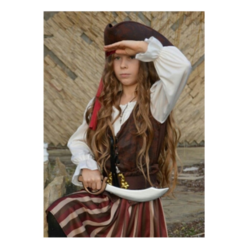 Cô gái Cướp biển Đội trưởng Trang phục Cosplay Cướp biển vùng Caribe Halloween Lễ hội hóa trang Bữa tiệc Disney Phim cho trẻ em Quần áo