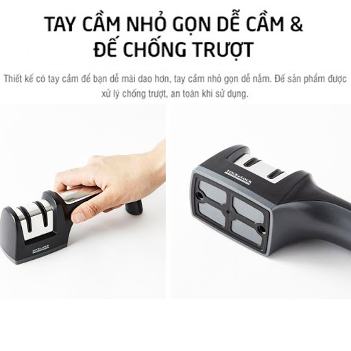 Dụng Cụ Mài Dao 3 Rãnh Lock&Lock CKK112 255 x 53 mm - Hàng Chính Hãng - JoyMall