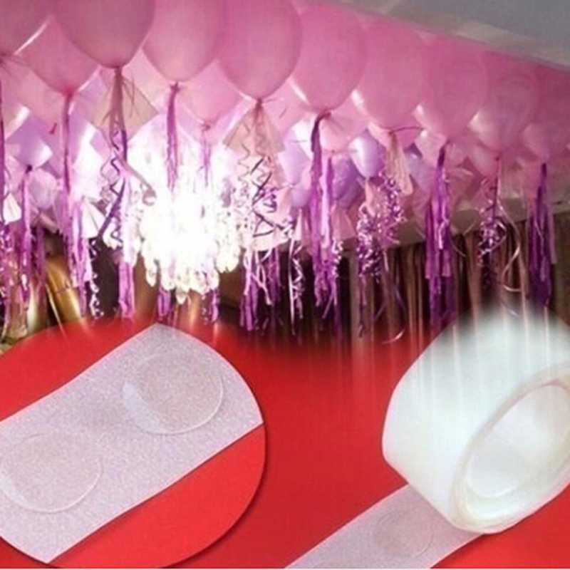 Bộ 2 Cuộn Keo Dán Bong Bóng Hai Mặt Họa Tiết Chấm Bi