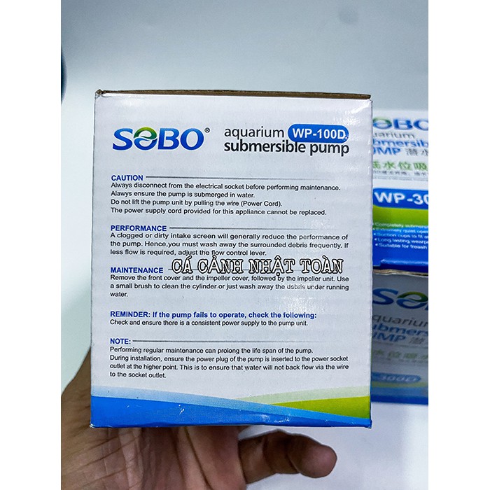 MÁY BƠM HÚT ĐÁY CẶN BỂ CÁ SOBO 100D/200D/300D