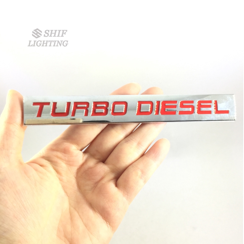 Đề can trang trí xe ô tô in chữ TURBO DIESEL độc đáo