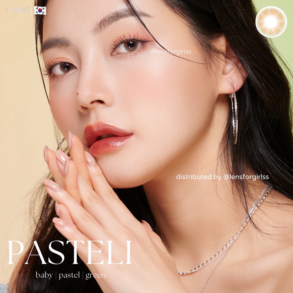 Kính áp tròng trong trẻo phong cách nhẹ nhàng Hàn quốc Sugar Pasteli Baby Brown | Hsd 8-12 tháng | Lens cận