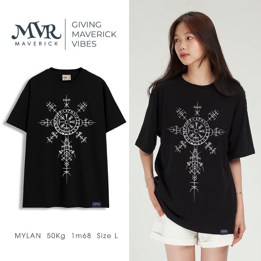 Áo thun nam nữ cổ tròn Cotton thoáng mát kí hiệu thời viking MVR KK3946
