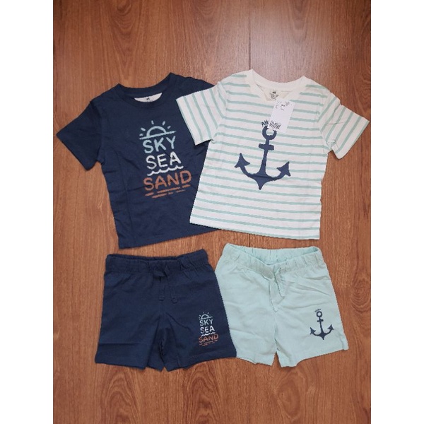 Set 2 áo thun chính hãng H&M cho bé trai 1,5-8 tuổi